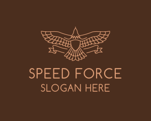 Flying Falcon Bird logo design