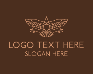 Army - Flying Falcon Bird logo design