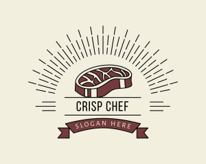 Beef Meat Steak logo design