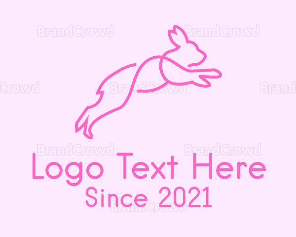 Pink Bunny Rabbit Logo