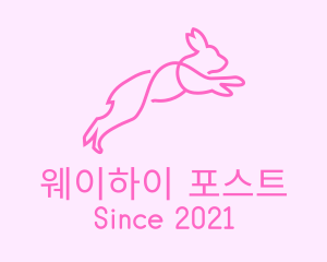 Pink Bunny Rabbit logo design