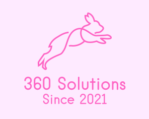 Pink Bunny Rabbit logo design