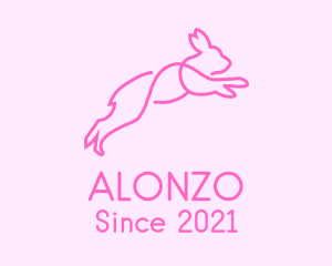 Pink Bunny Rabbit logo design