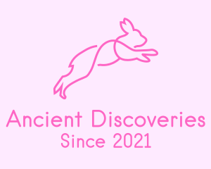 Pink Bunny Rabbit logo design