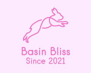 Pink Bunny Rabbit logo design