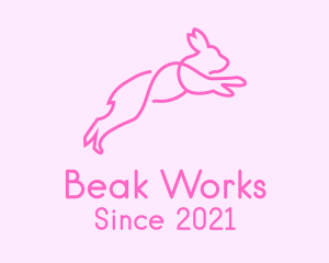 Pink Bunny Rabbit logo design