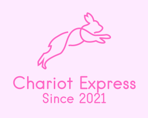 Pink Bunny Rabbit logo design