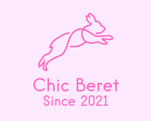 Pink Bunny Rabbit logo design