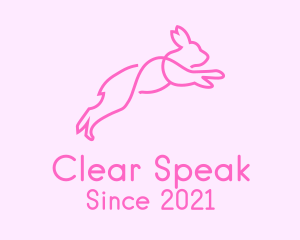 Pink Bunny Rabbit logo design