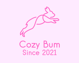 Pink Bunny Rabbit logo design