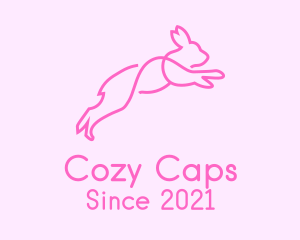 Pink Bunny Rabbit logo design