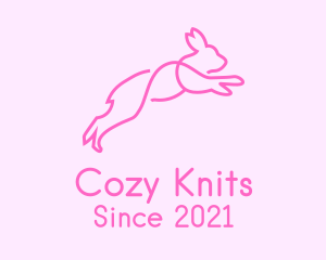 Pink Bunny Rabbit logo design