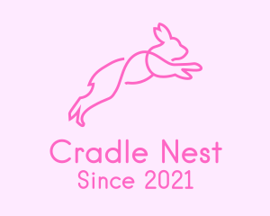 Pink Bunny Rabbit logo design