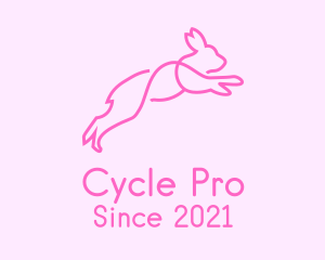 Pink Bunny Rabbit logo design