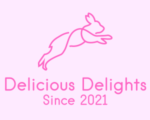 Pink Bunny Rabbit logo design