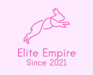 Pink Bunny Rabbit logo design