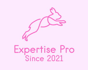 Pink Bunny Rabbit logo design