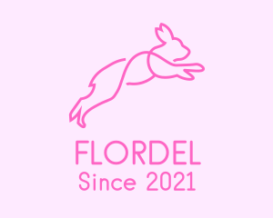 Pink Bunny Rabbit logo design