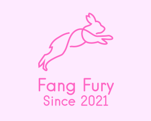 Pink Bunny Rabbit logo design