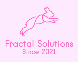 Pink Bunny Rabbit logo design