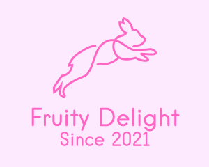 Pink Bunny Rabbit logo design