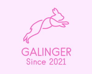 Pink - Pink Bunny Rabbit logo design