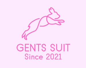 Pink Bunny Rabbit logo design