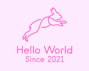 Pink Bunny Rabbit logo design