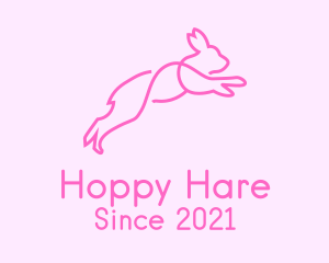 Rabbit - Pink Bunny Rabbit logo design