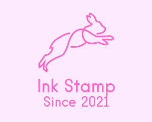 Pink Bunny Rabbit logo design