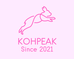 Pink Bunny Rabbit logo design