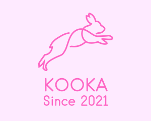 Pink Bunny Rabbit logo design