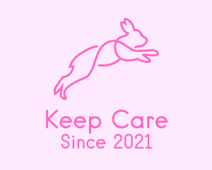 Pink Bunny Rabbit logo design