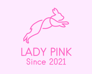 Pink Bunny Rabbit logo design