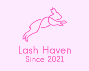 Pink Bunny Rabbit logo design