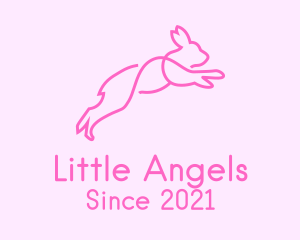 Pink Bunny Rabbit logo design