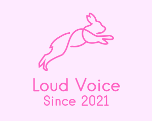 Pink Bunny Rabbit logo design