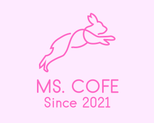 Pink Bunny Rabbit logo design