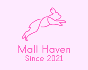 Pink Bunny Rabbit logo design