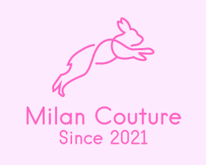 Pink Bunny Rabbit logo design