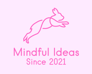 Pink Bunny Rabbit logo design