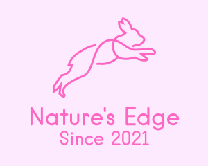 Wilderness - Pink Bunny Rabbit logo design