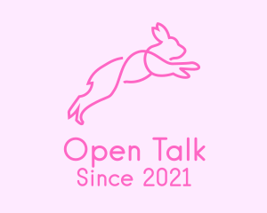 Pink Bunny Rabbit logo design