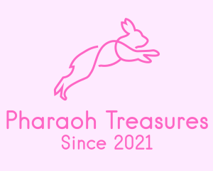 Pink Bunny Rabbit logo design