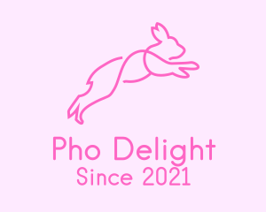 Pink Bunny Rabbit logo design