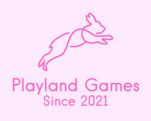 Baby Rabbit - Pink Bunny Rabbit logo design