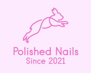 Pink Bunny Rabbit logo design