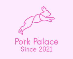 Pink Bunny Rabbit logo design