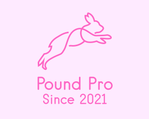 Pink Bunny Rabbit logo design