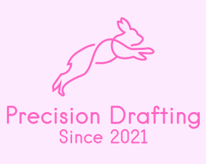 Pink Bunny Rabbit logo design